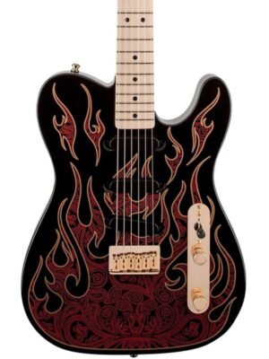 Fender Artist Series James Burton Telecaster Electric Guitar – Blue Paisley Flames